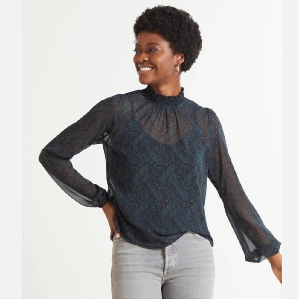 ROAN + RYAN Maia Chiffon Blouse Size M